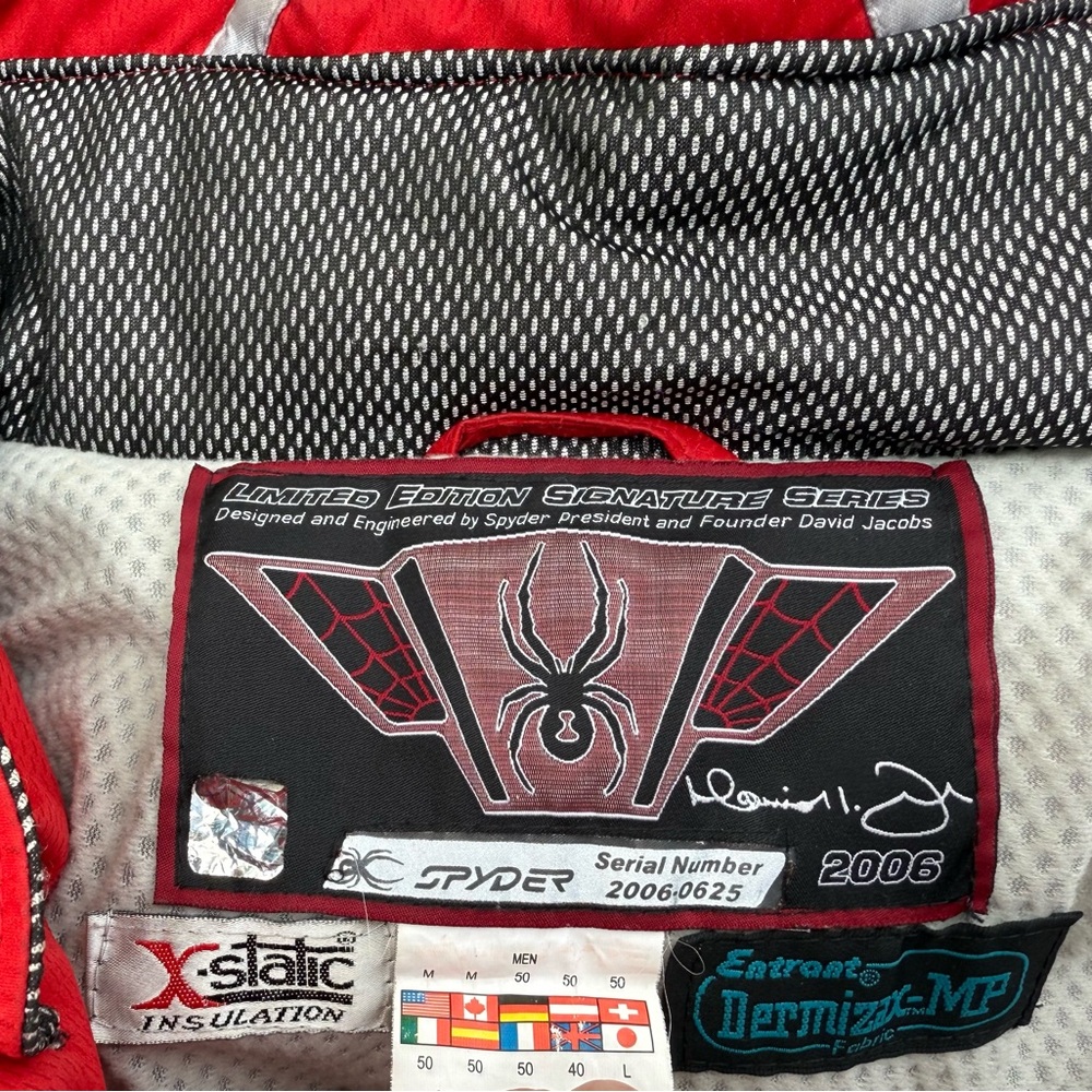 Spyder Limited Ed. 2006.0625 Signature Series Red Ski Jacket SZ M Vintage - Picture 4 of 16